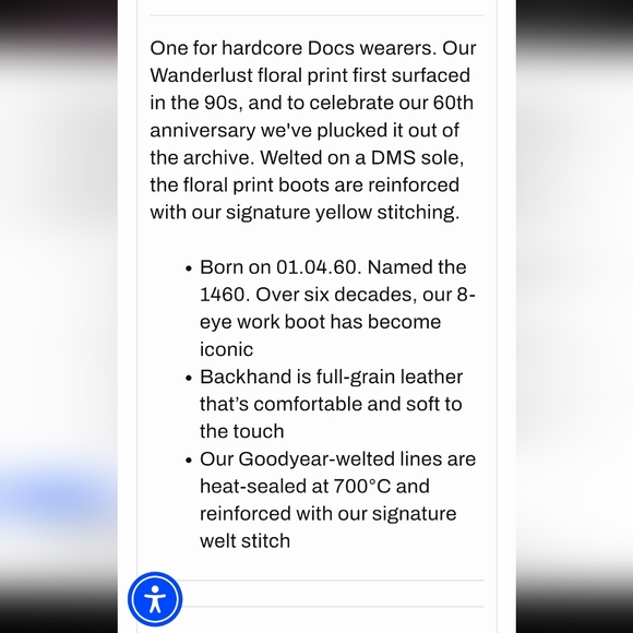 Dr Martens 1460 Pascal Wanderlust Backhand Floral Print Lace Up Combat Boot - Picture 10 of 13